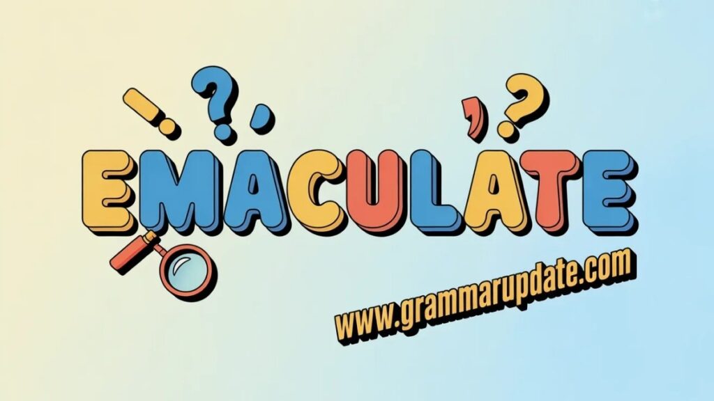 Is “Emaculate” a Real Word?
