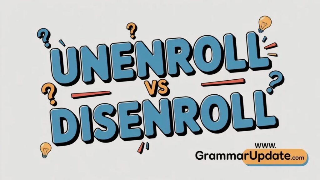 Difference Between Unenroll and Disenroll