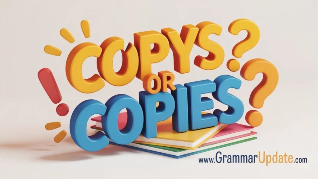 Copys or Copies Which Is Correct?