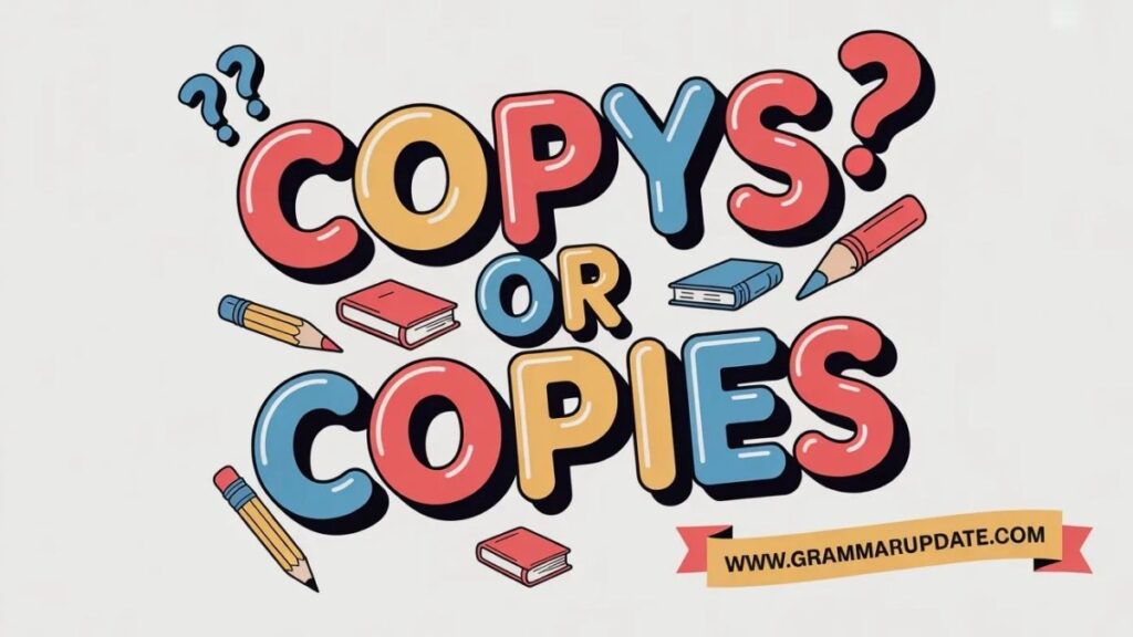Copys or Copies The Correct Answer