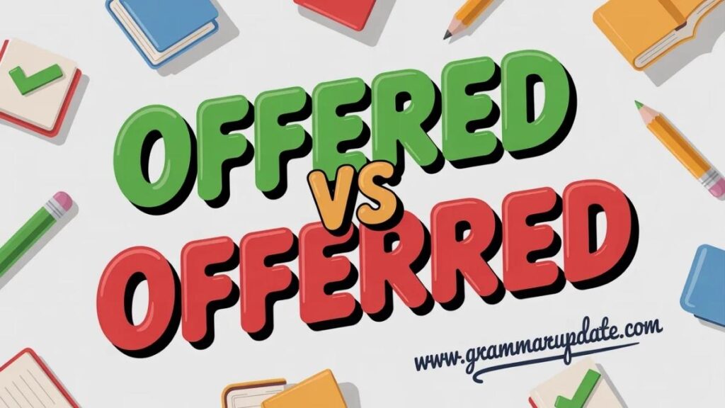 Offer Verb Forms ffered vs Offerred