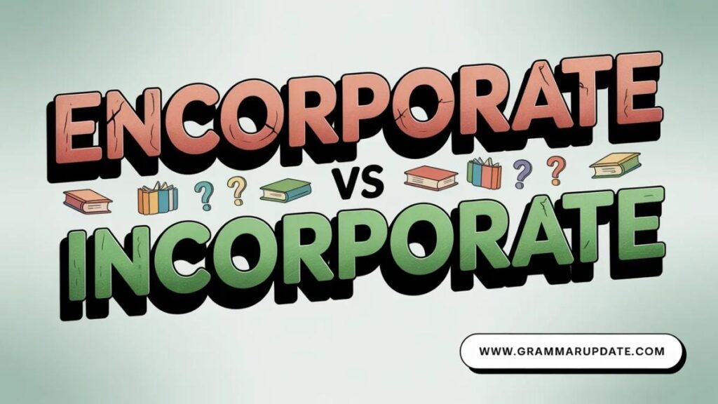 Encorporate vs Incorporate Correct Usage