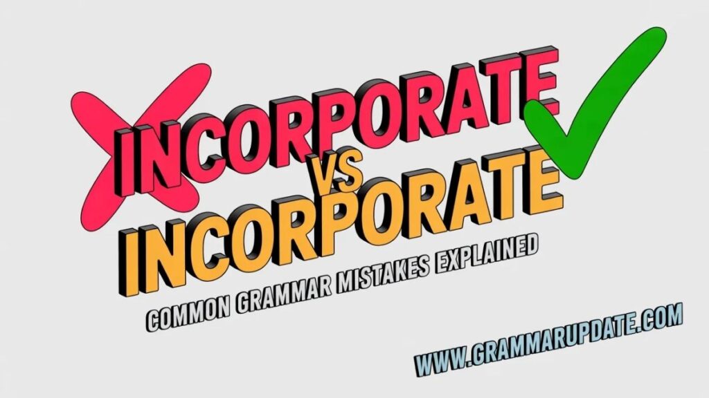 Where “Incorporate” Fits Best