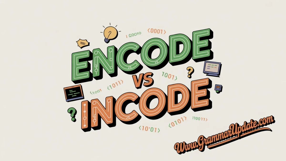 Encode vs Incode Correct Usage - Grammar Update