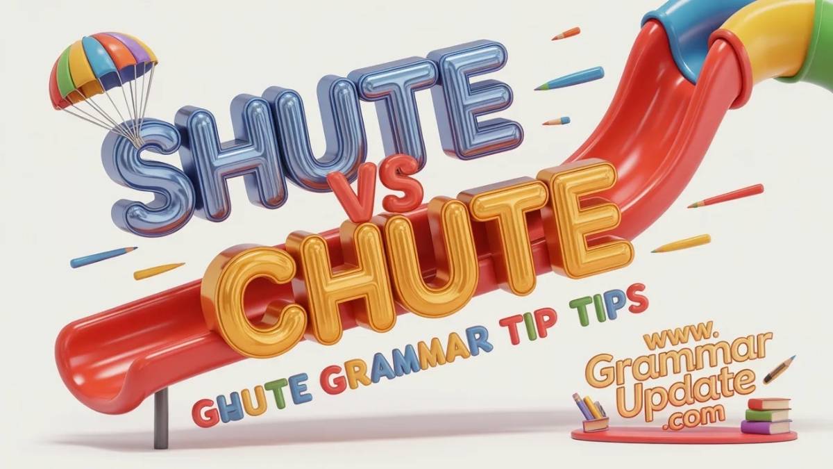 Shute vs Chute Differences and Correct Usage - Grammar Update