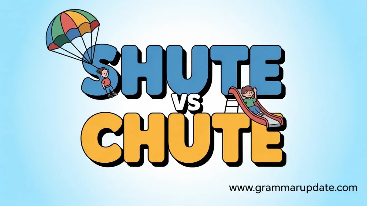 Short Chute Example Shute vs Chute Differences and Correct Usage - Grammar Update