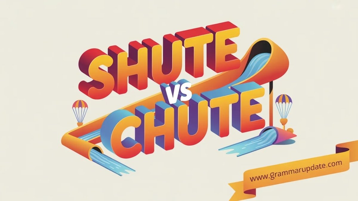 Short Chute Example Shute vs Chute Differences and Correct Usage - Grammar Update