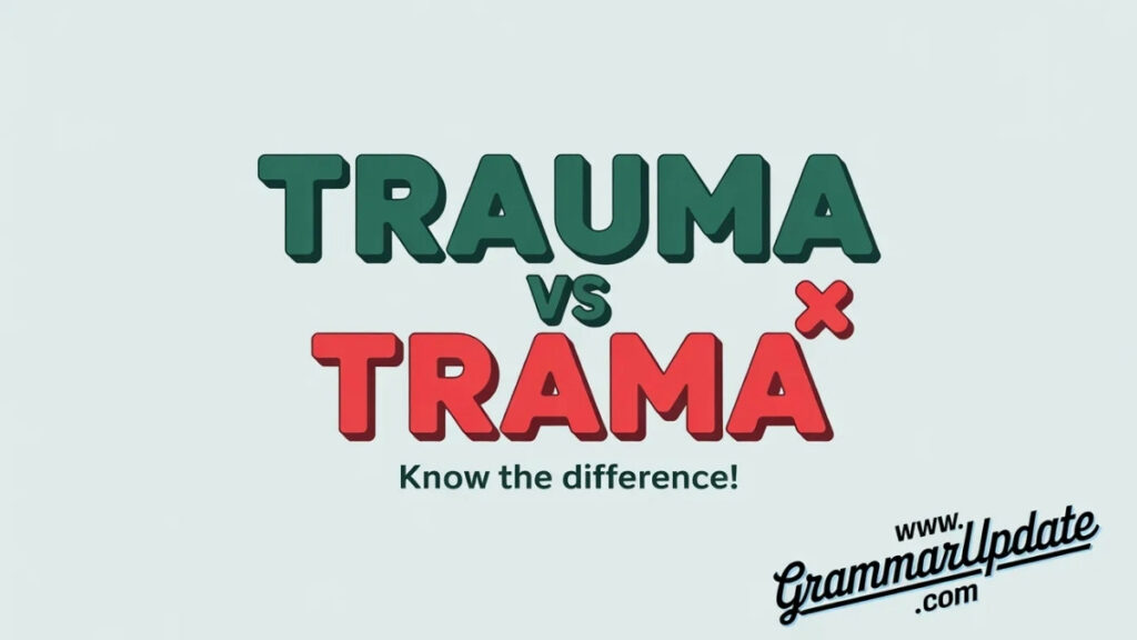 Trauma vs Trama The Clear and Correct Answer