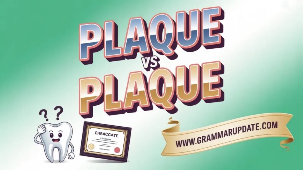 Placque vs Plaque Meaning