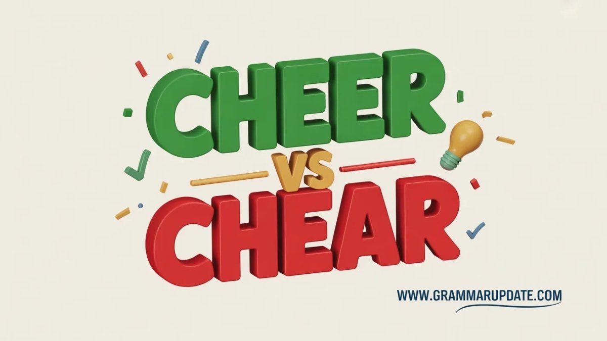 Chear Par Cheer vs Chear difference and Usage Guide - Grammar Update
