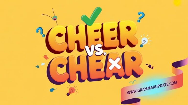 Chear Faut Cheer vs Chear difference and Usage Guide - Grammar Update
