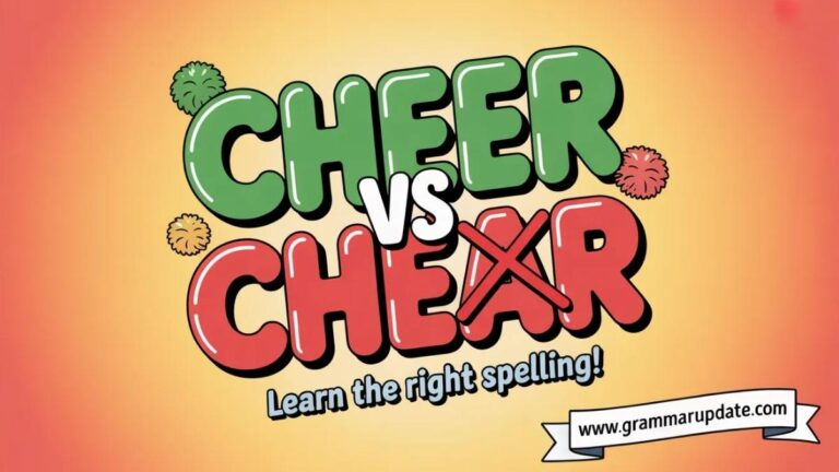 Cheer vs Chear difference and Usage Guide - Grammar Update