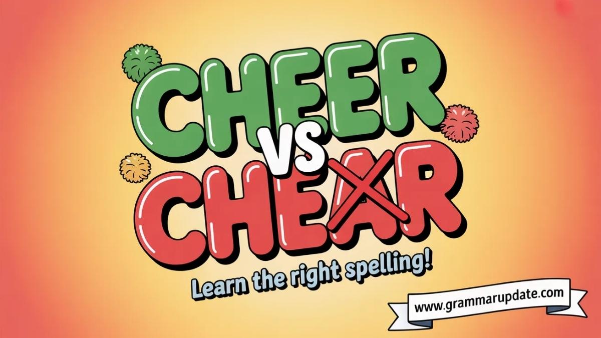 Testing Cheers Examples Cheer vs Chear difference and Usage Guide - Grammar Update