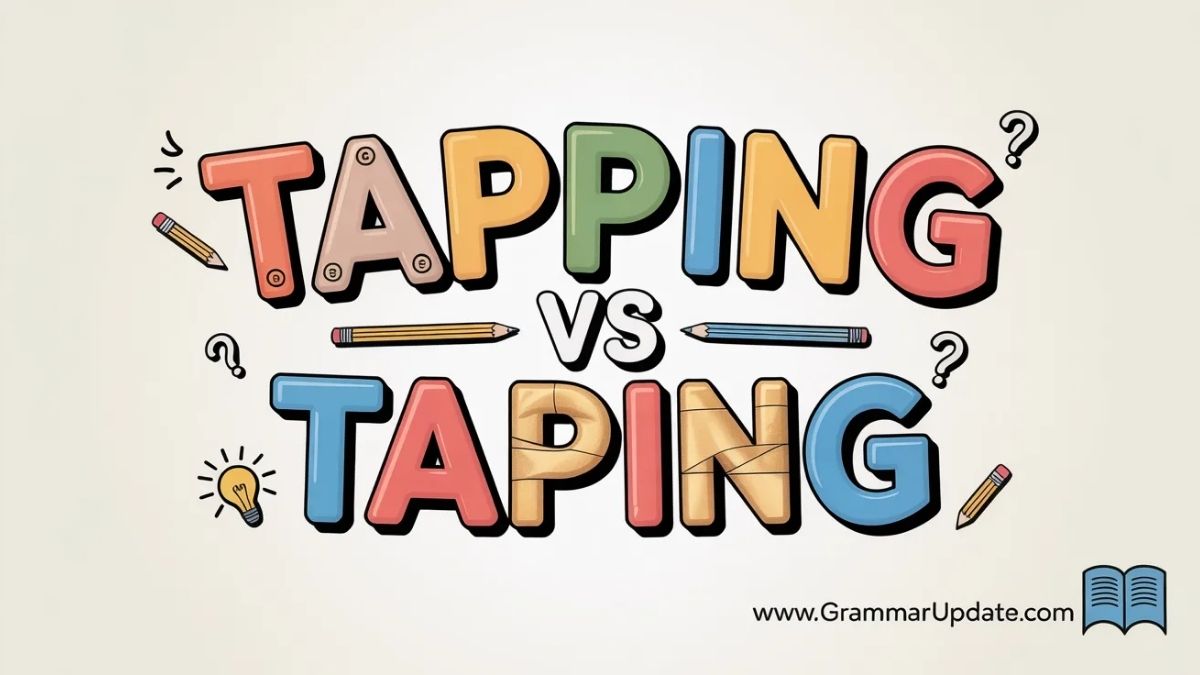 Tapping vs Taping Difference and Correct Usage - Grammar Update
