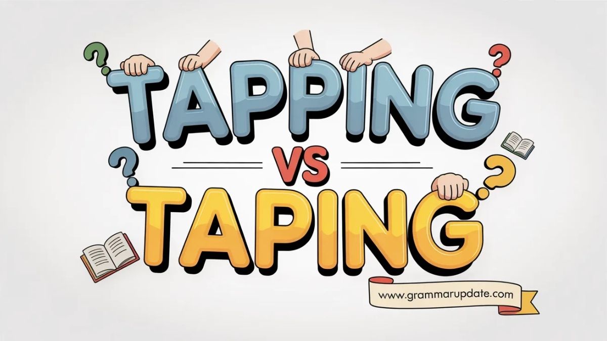 Tapping vs Taping Difference and Correct Usage - Grammar Update