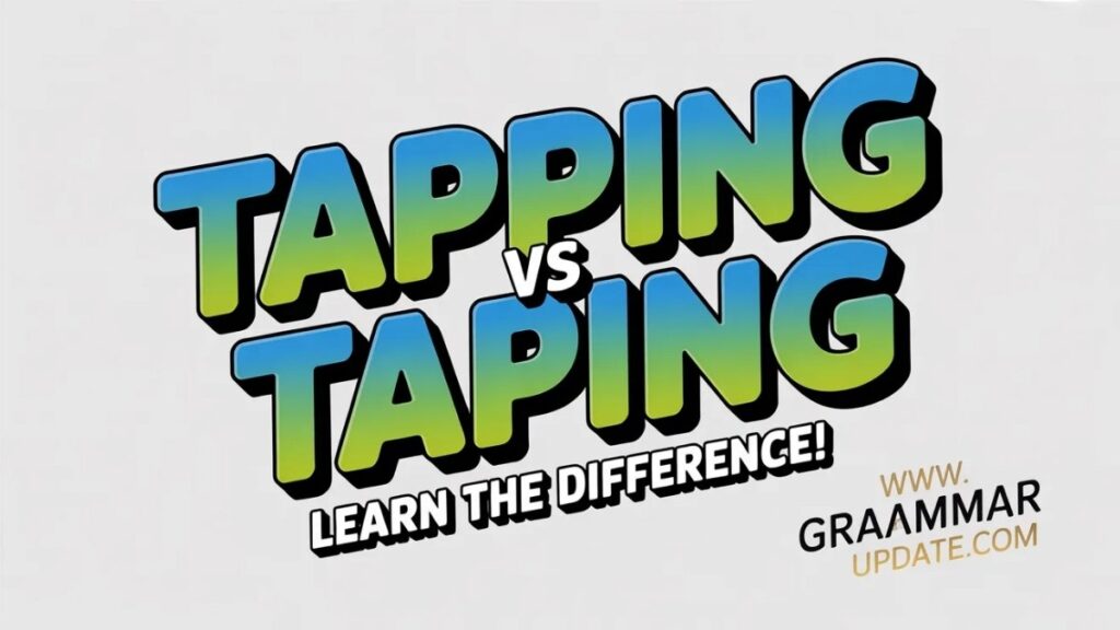 Easy Way to Remember Tapping vs Taping