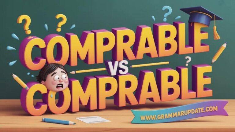 Comparable Example Comprable vs Comparable Which Spelling Is Correct? - Grammar Update