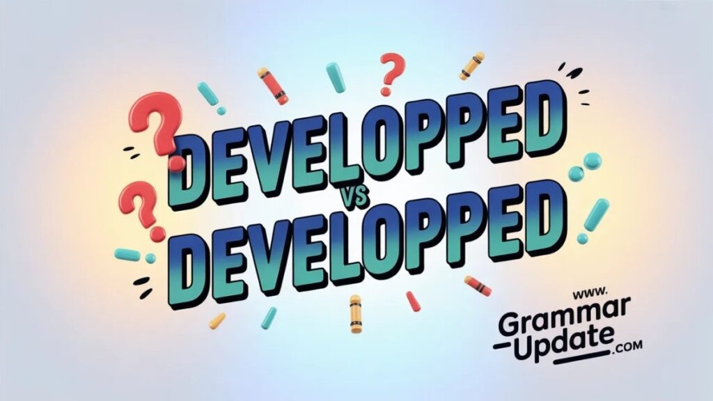 Developed vs Developped Difference and Correct Usage