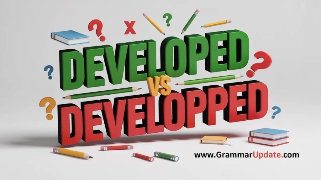 Developed vs Developped The Definitive Answer