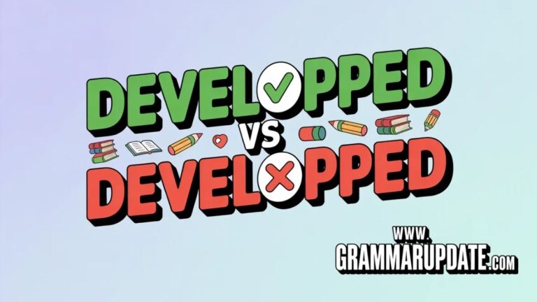 Developed vs Developped Difference and Correct Usage - Grammar Update