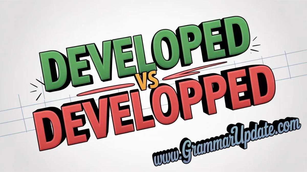 Not Well Developed Developed vs Developped Difference and Correct Usage - Grammar Update