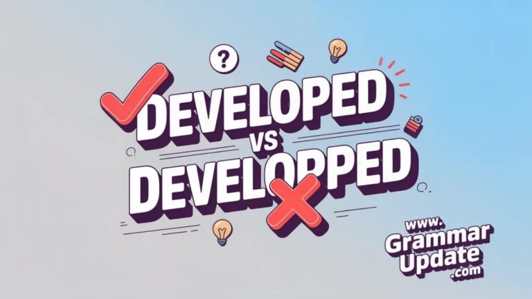 Developed vs Developped Difference and Correct Usage - Grammar Update