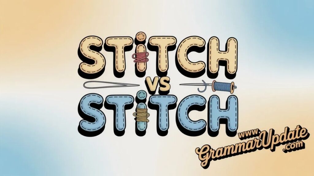 Stich vs Stitch Difference and Usage