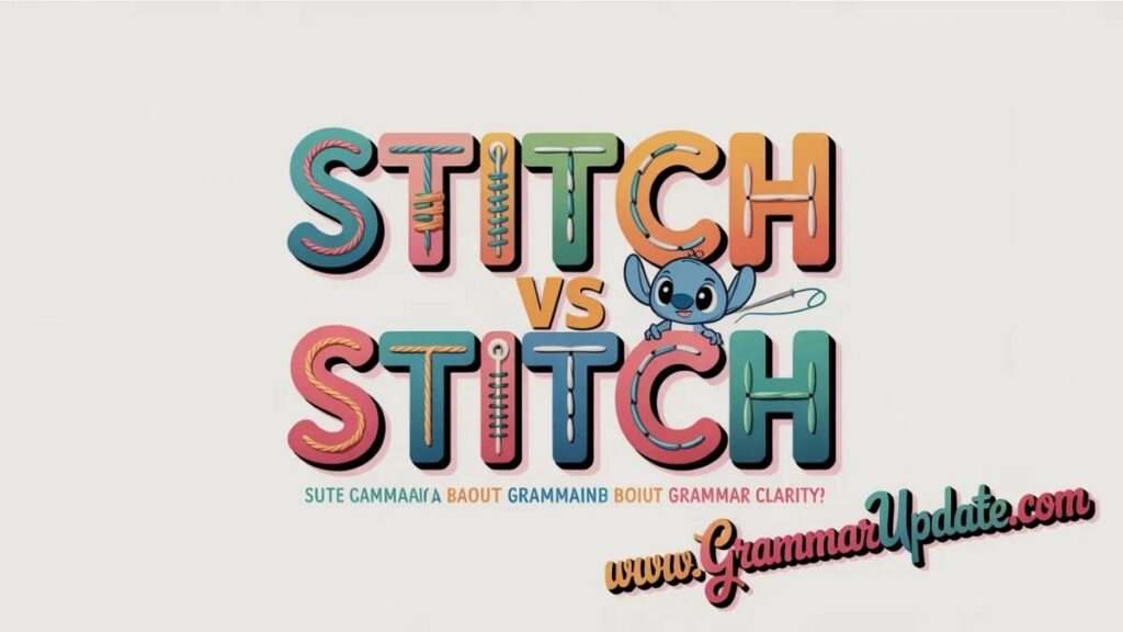 Key Takeaways Stich vs Stitch