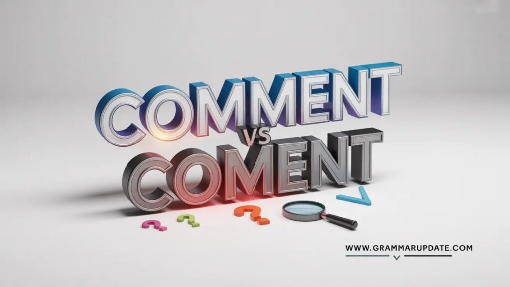 Comment vs Coment Meaning and Spelling