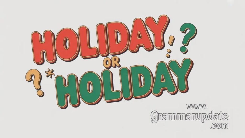 Common Mistakes with Holliday vs Holiday