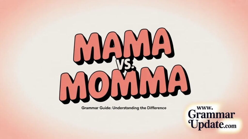 Momma vs Mama Main Difference Explained Clearly