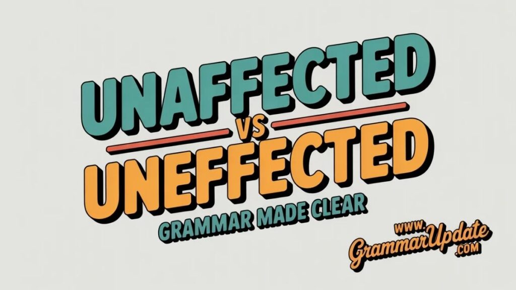 Unaffected vs Uneffected Which Word to Use Correctly