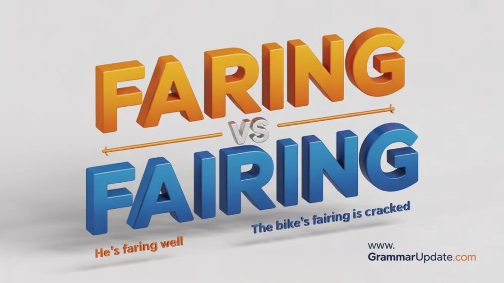 Faring in a Sentence Real Usage You Can Learn From
