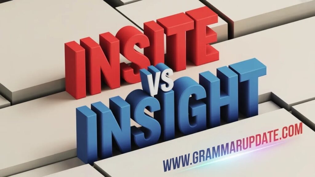 Insite vs Insight Difference Explained Clearly
