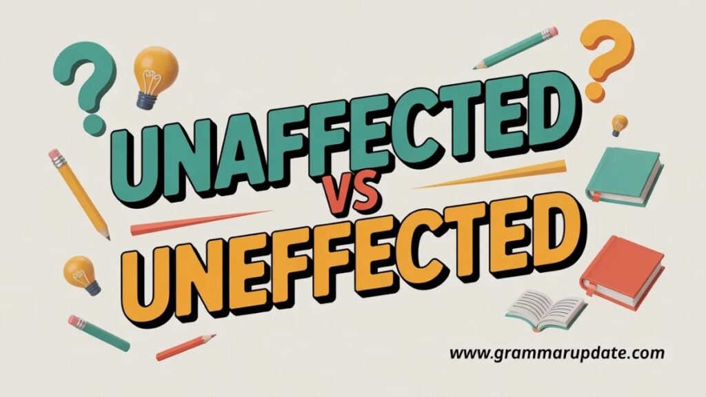 Unaffected vs Uneffected Examples in English