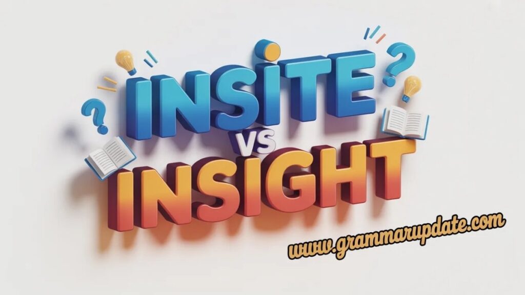 Insite vs Insight difference and Common Mistakes