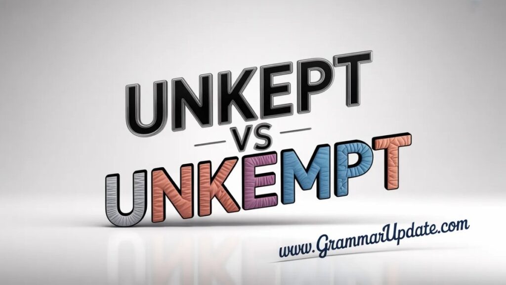 Unkept vs Unkempt Difference and Usage