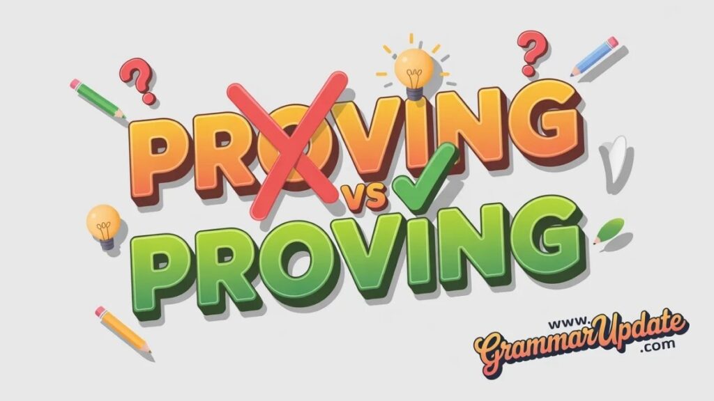 Prooving vs Proving Definition and Core Usage