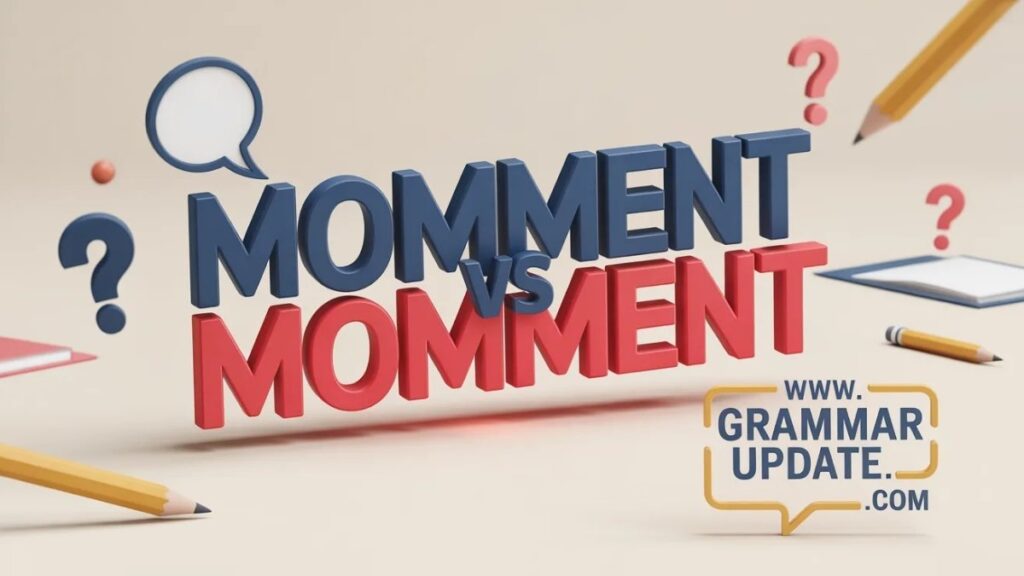 Momment The Common Misspelling Explained