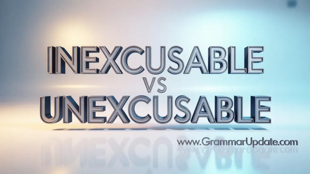 Inexcusable vs Unexcusable Difference and Usage
