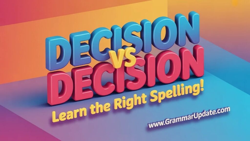 Common Spelling Mistakes with “Decision”