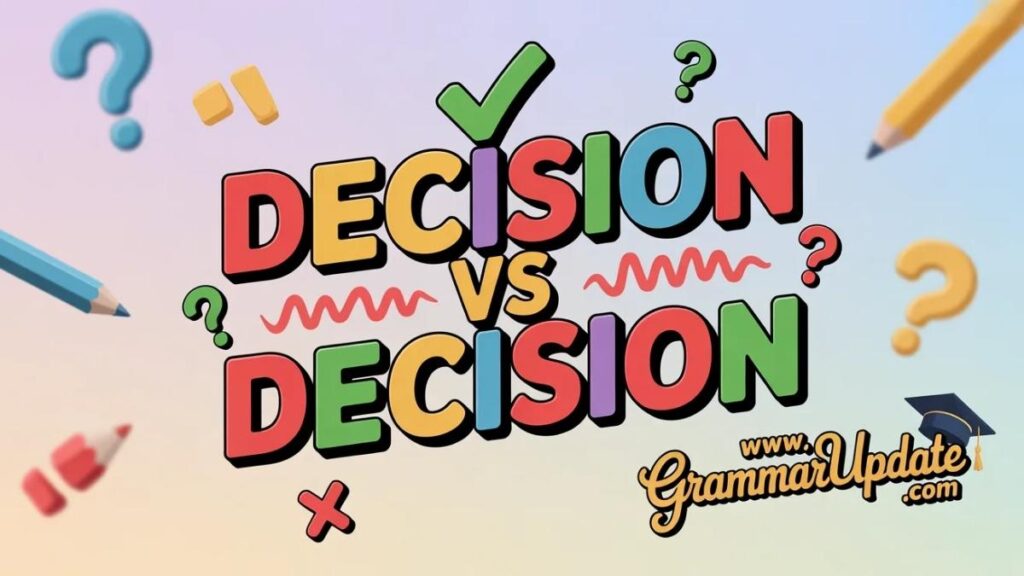Advanced Paragraph Correction descision vs decision