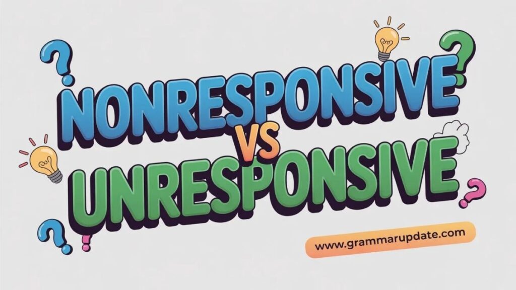 Nonresponsive vs Unresponsive Meaning A Clear and Practical Explanation
