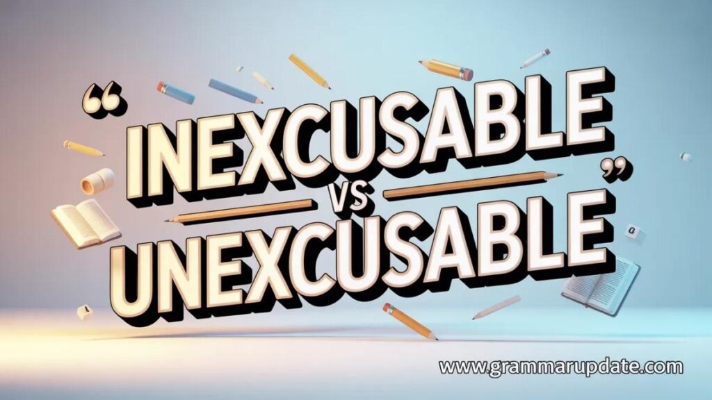 Quick Answer Inexcusable vs Unexcusable
