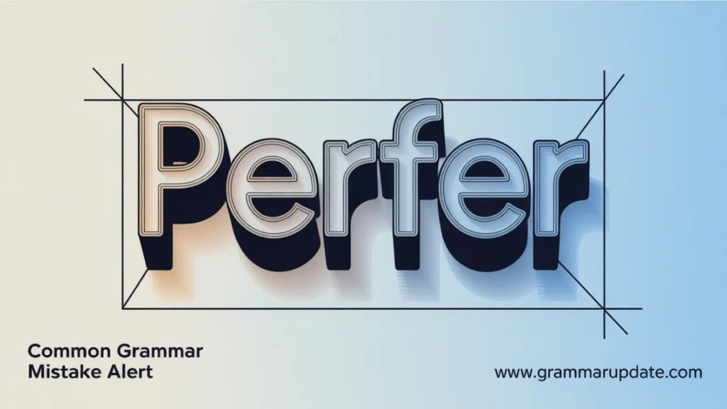 Why “Perfer” Is a Common Mistake
