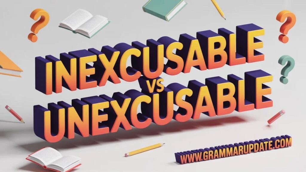 Difference Between Inexcusable and Unexcusable