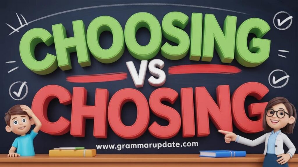 Verb Forms: Choose, Chose, Choosing, Chosen