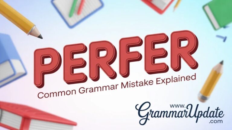 Perfer vs Prefer Usage and Common Mistakes - Grammar Update