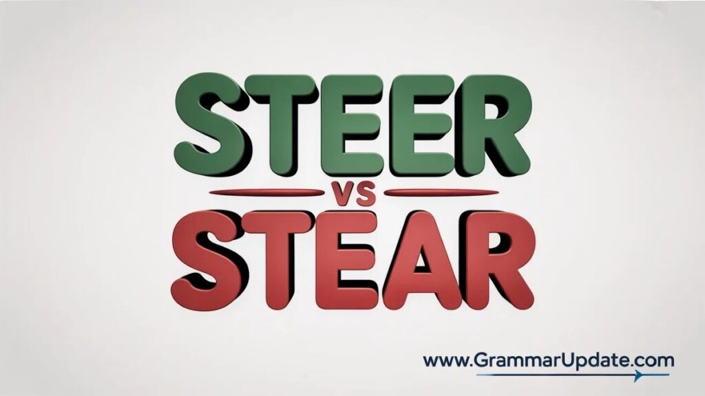 Steer vs Stear Spelling Mistake and Usage