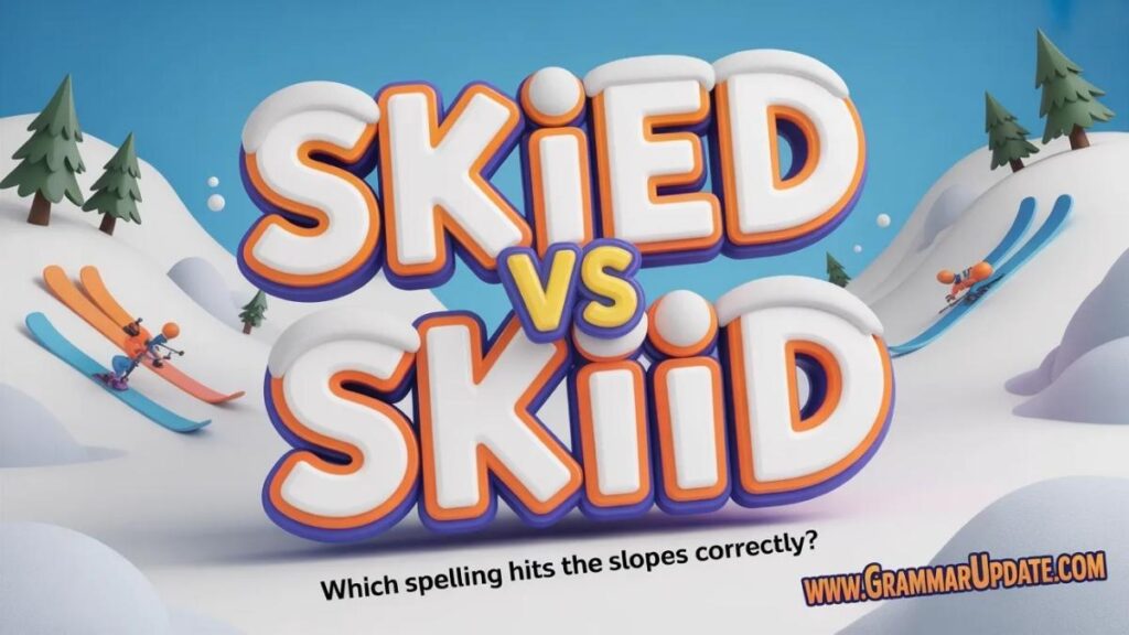 Skiid vs Skied Difference and Usage